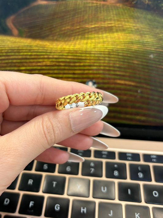 14K Cuban link Ring