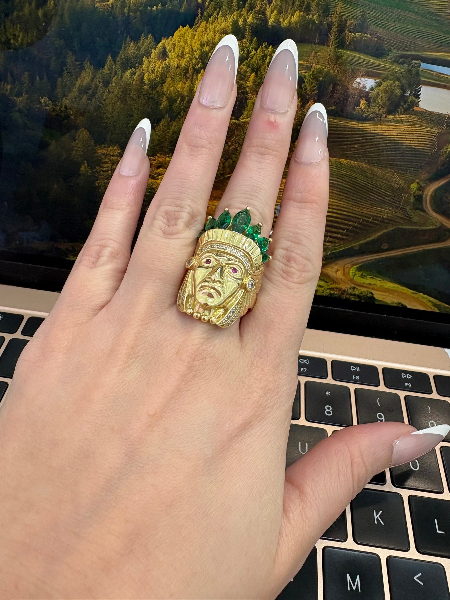 14K Indian Ring