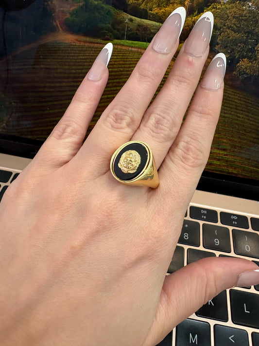 14K Lion Ring