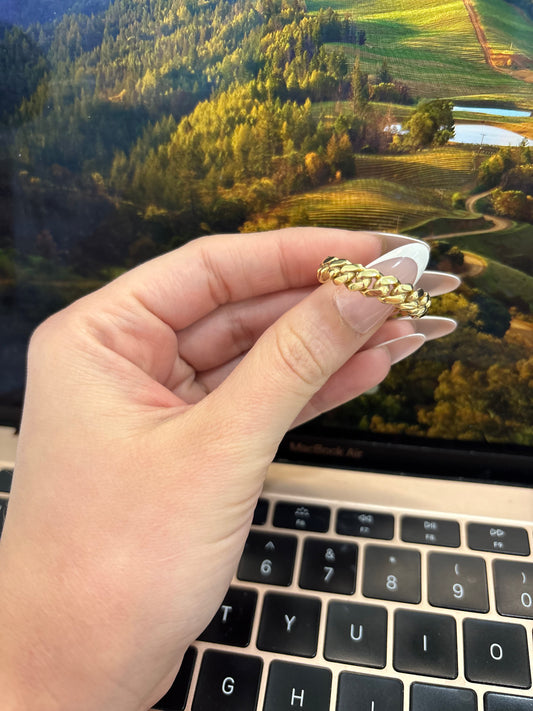 14K Cuban Link Ring