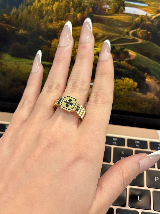 14K Cross Ring