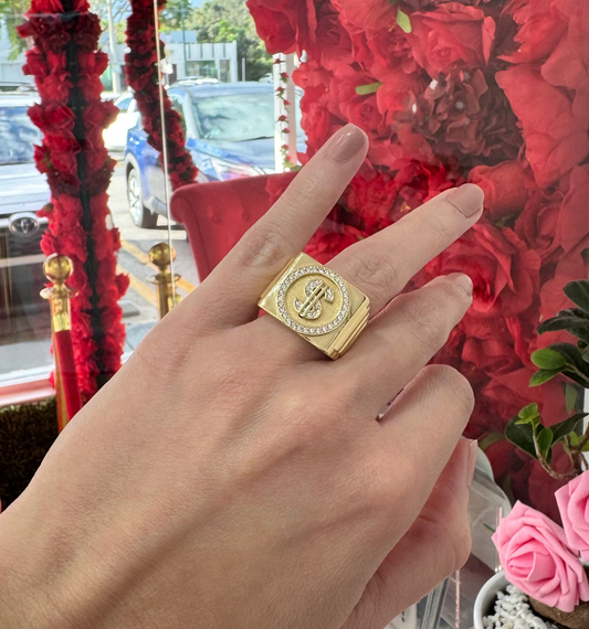 14K Money Sign Ring