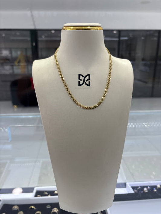 10K 4mm Cuban Link Chain