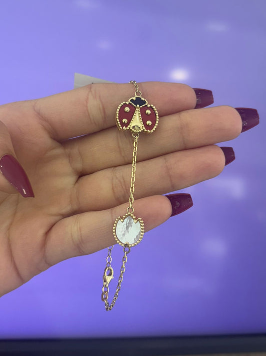 14K Ladybug Bracelet