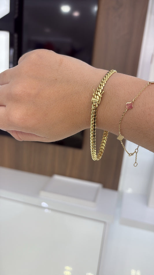 10K 5mm Cuban link bracelet