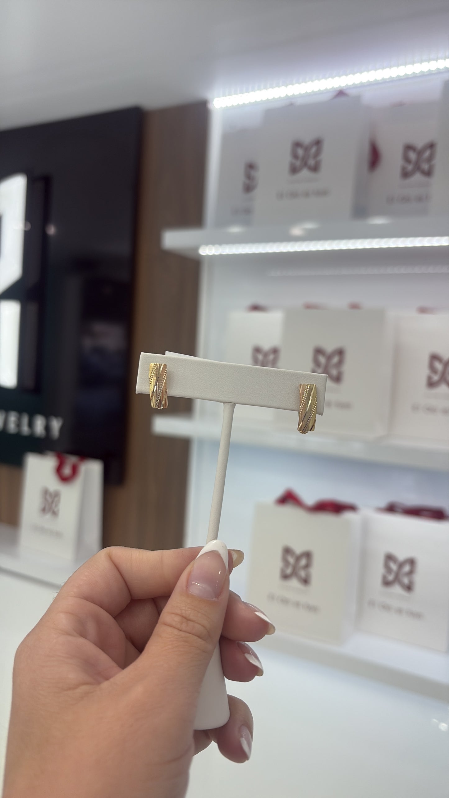Aretes omega 14k
