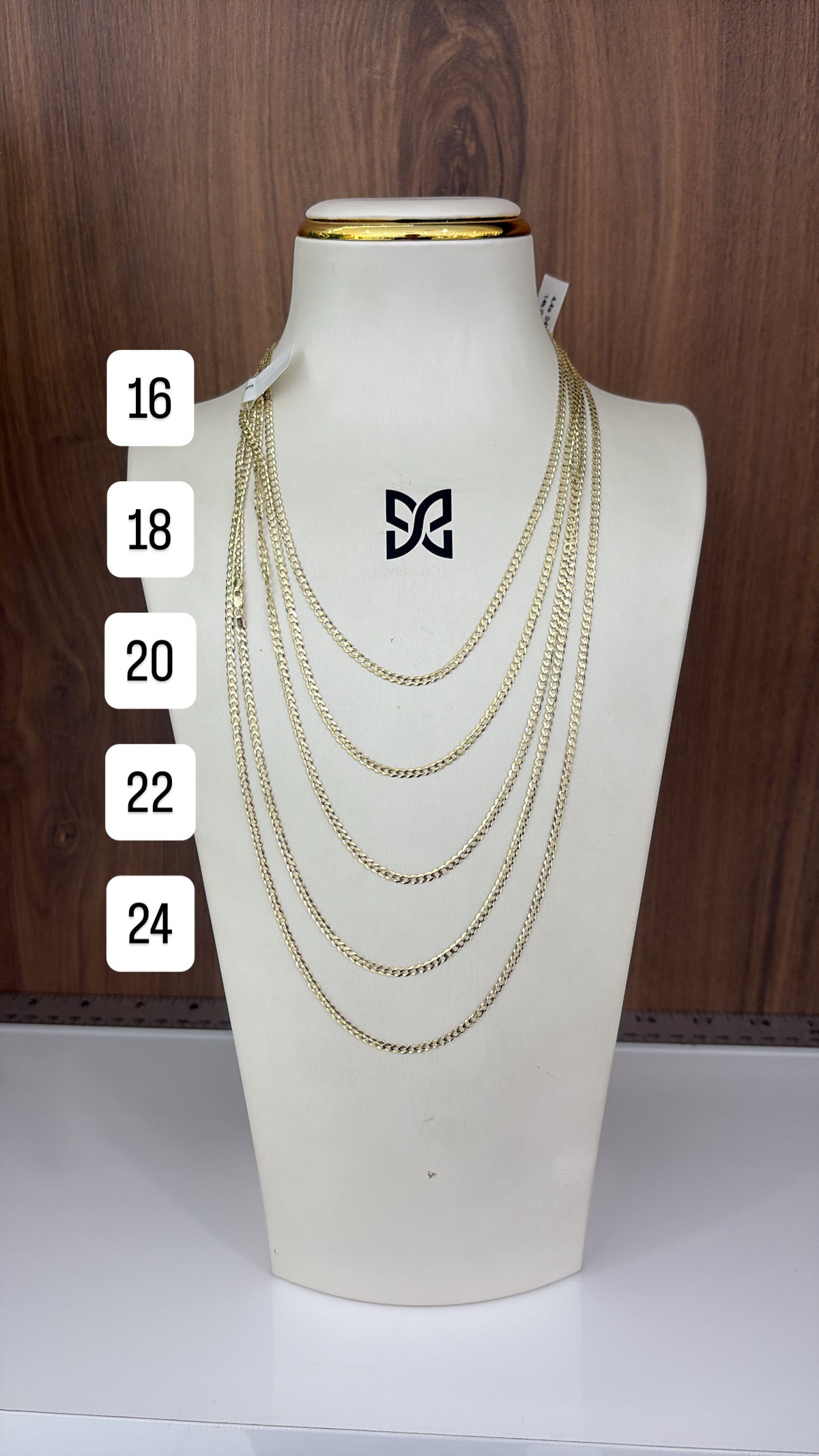 14K 2.5Mm Curb Link Chain
