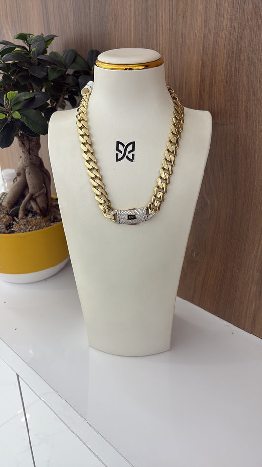 14K 13mm Mónaco Chain