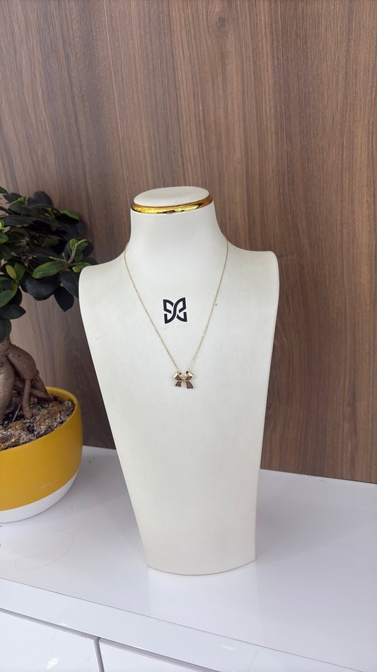 10K Bow Necklace