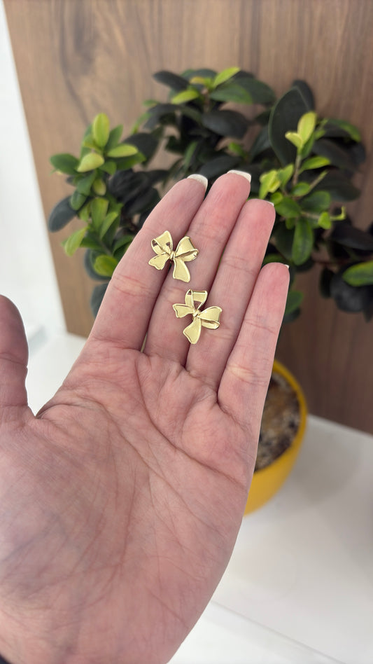 10K Bow Earring