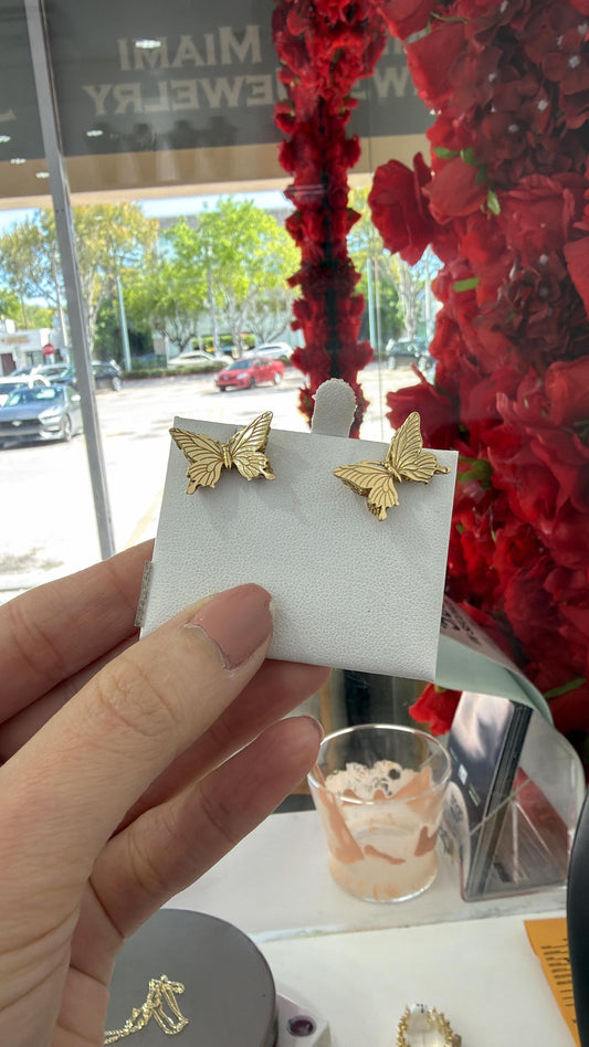 14K Butterfly Earrings