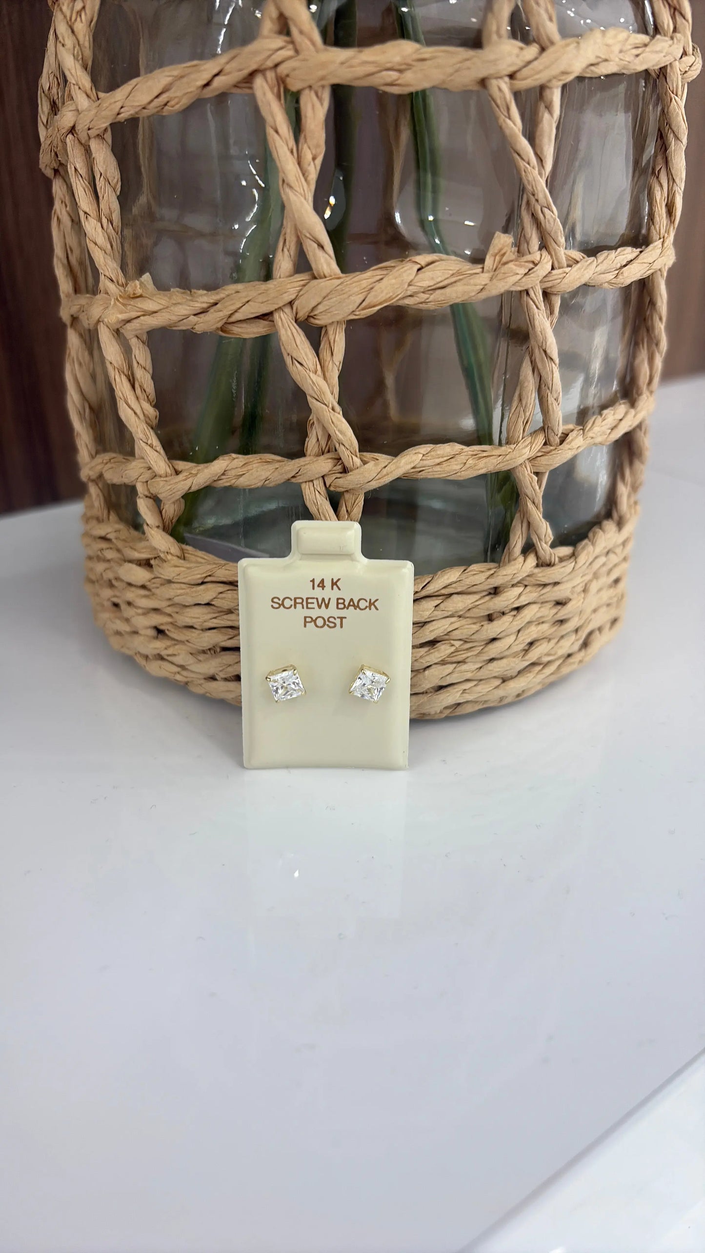 14K Medium Square Earring My Store