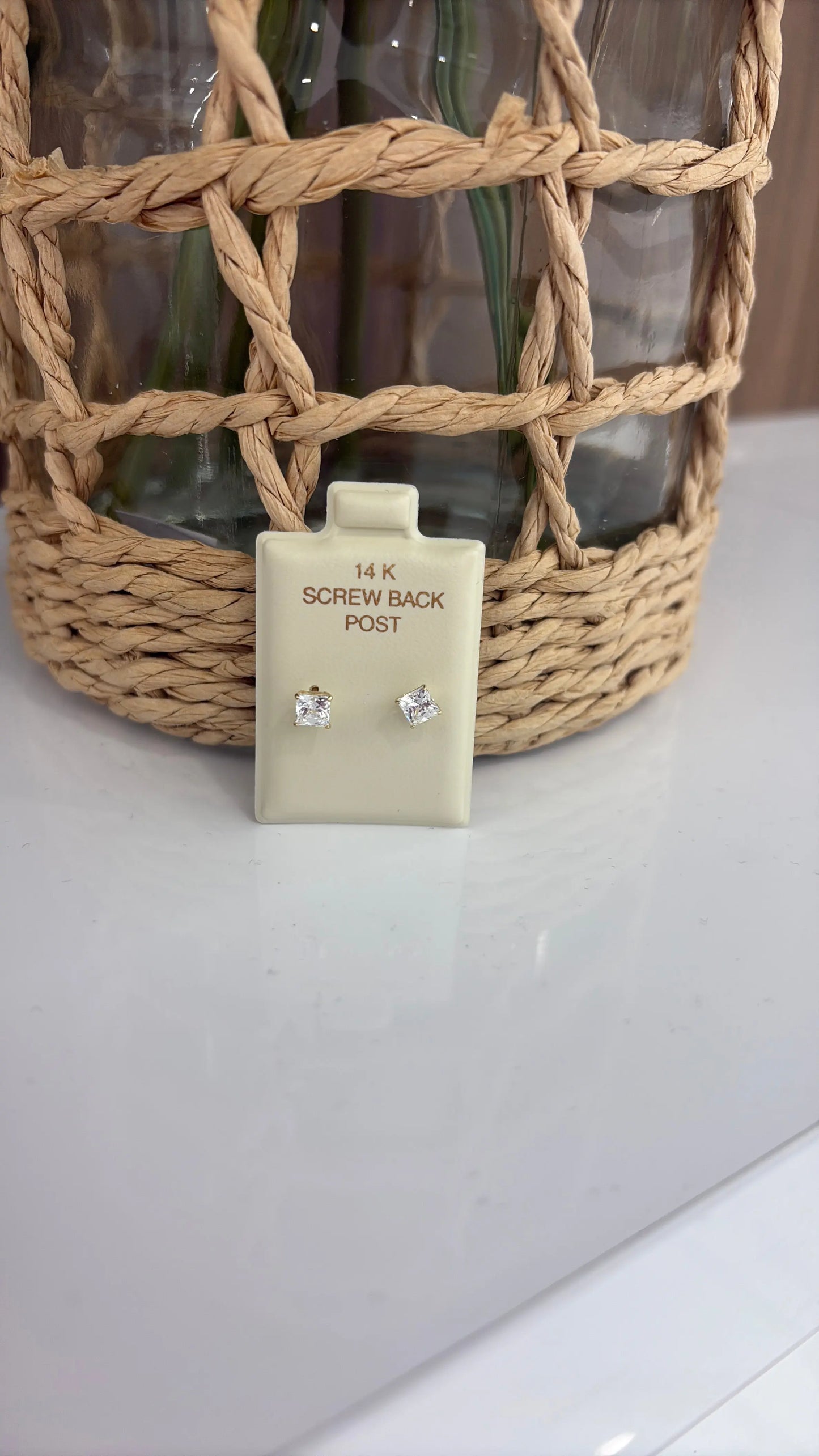 14K Small Square Earring My Store