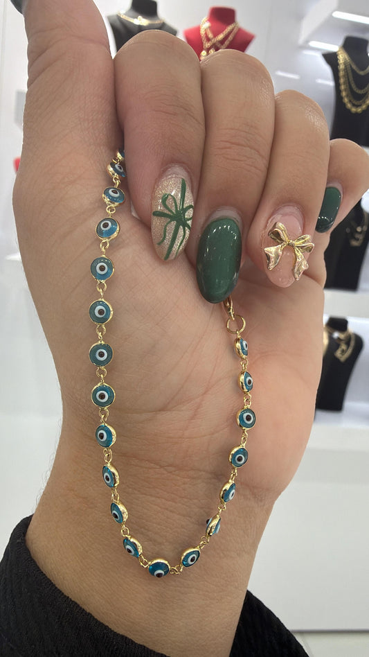 14K Evil Eye Bracelet