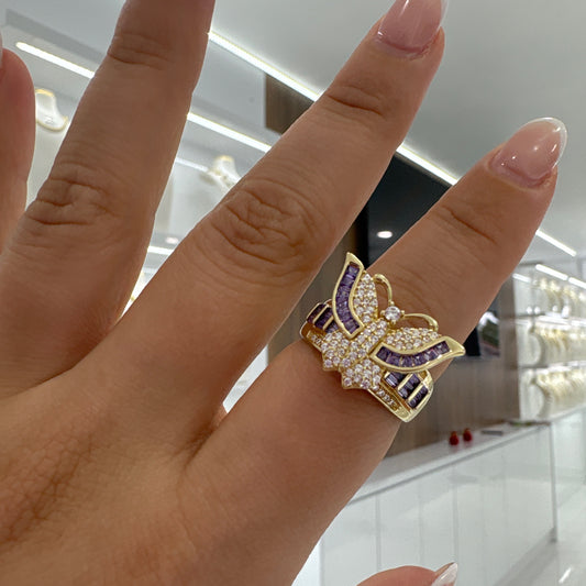 10k mariposa Violet Ring 4.7g 81/4