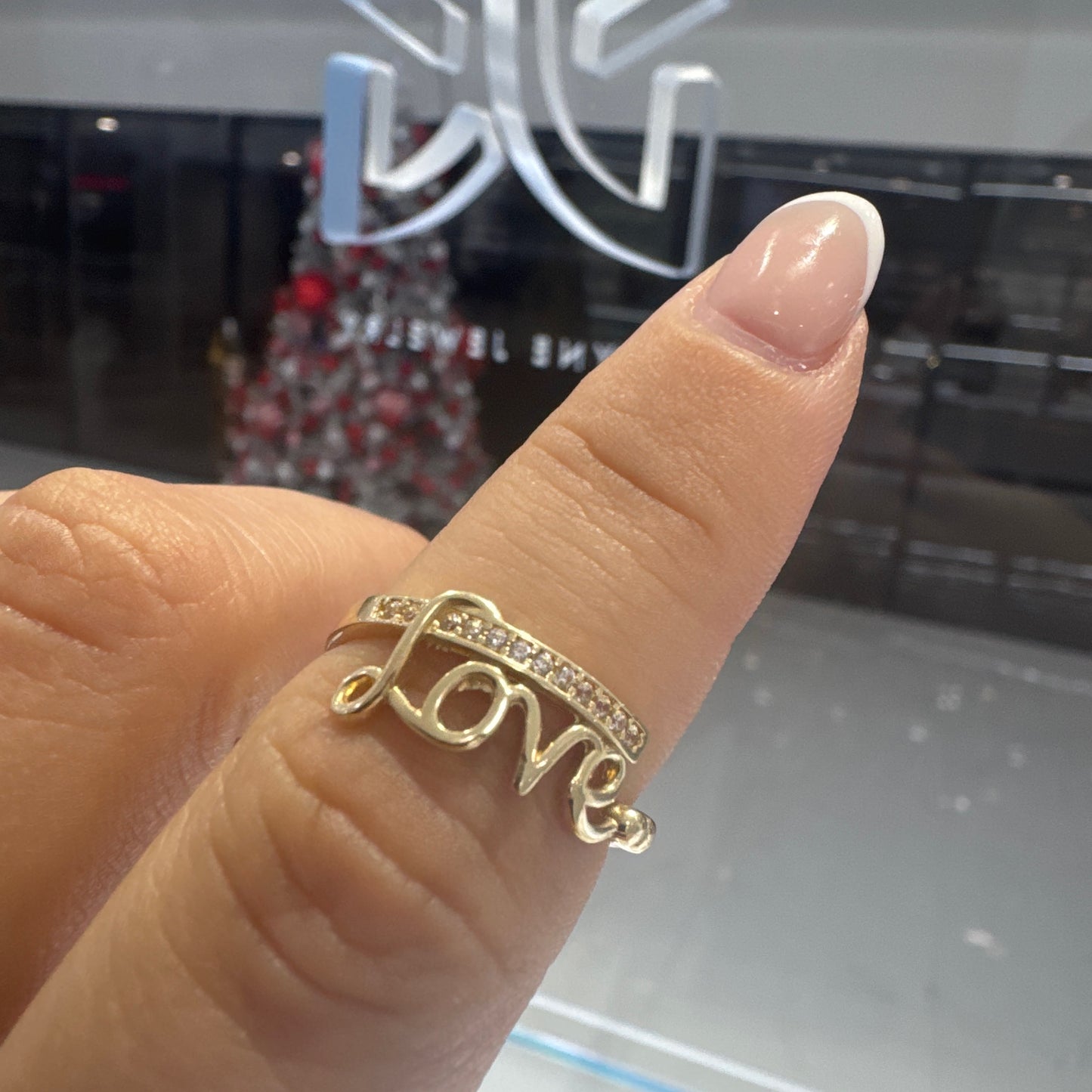 14k LOVE ring 1.8g 63/4