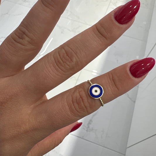 14k Blue Eye ring 6.5 1g