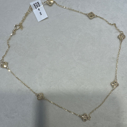 10k necklace flower gold 16”6g