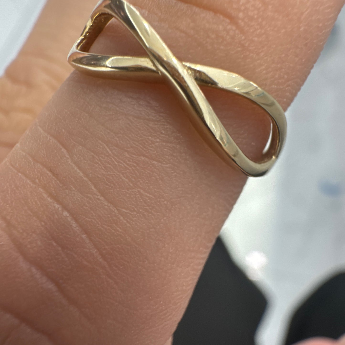 14k Infinity Ring 6 3/4